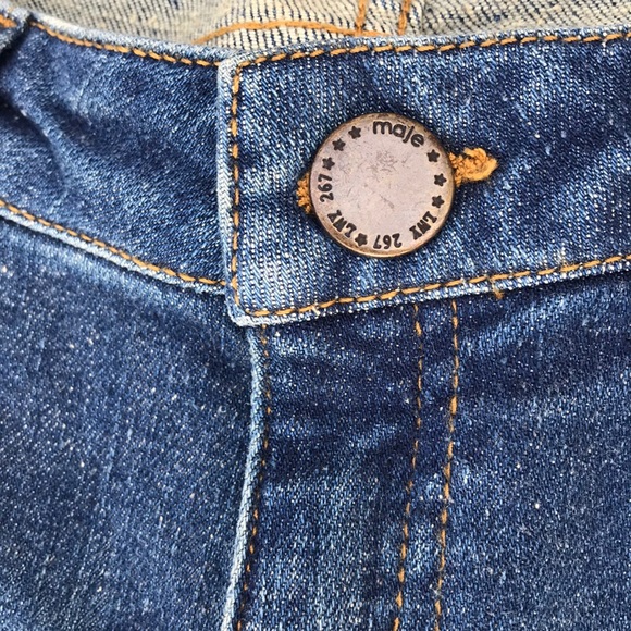 🔻Maje Distressed Patchwork Skinny Jeans Size 6 - Picture 9 of 12